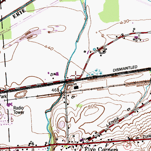 Topographic Map of WMCR-AM (Oneida), NY