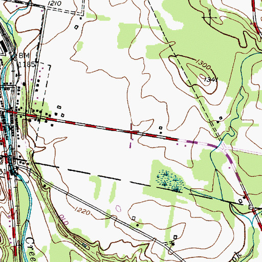 Topographic Map of WADR-AM (Remsen), NY