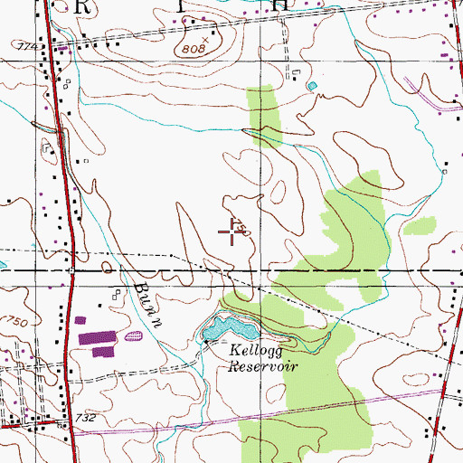 Topographic Map of WKOL-FM (Amsterdam), NY