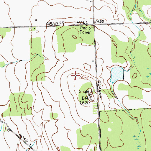 Topographic Map of WPCX-FM (Auburn), NY