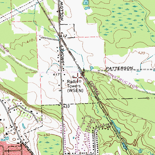 Topographic Map of WSEN-FM (Baldwinsville), NY