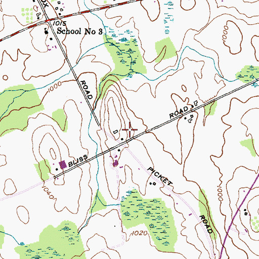 Topographic Map of WLKA-FM (Canandaigua), NY