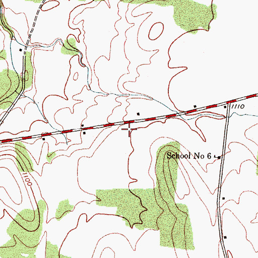 Topographic Map of WTOJ-FM (Carthage), NY
