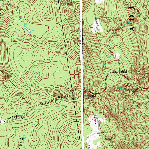 Topographic Map of WYLR-FM (Glens Falls), NY