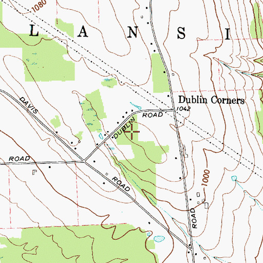 Topographic Map of WSQG-FM (Ithaca), NY