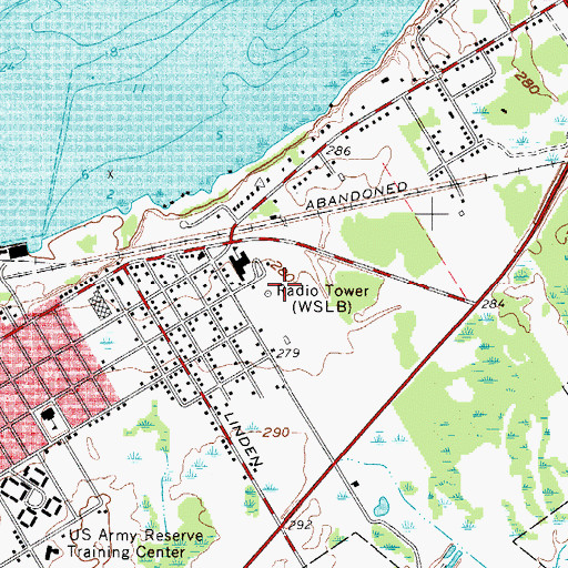 Topographic Map of WPAC-FM (Ogdensburg), NY