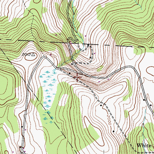 Topographic Map of WSRK-FM (Oneonta), NY