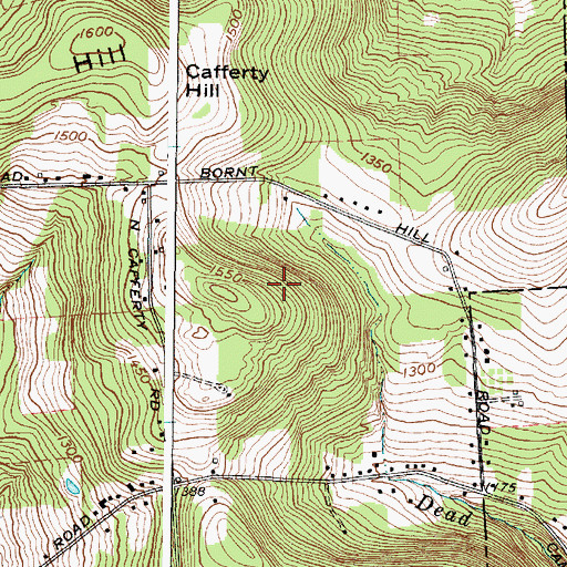 Topographic Map of WQXT-FM (Owego), NY