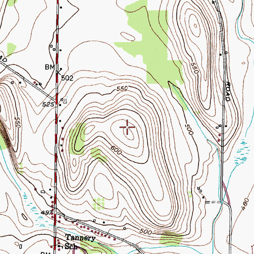 Topographic Map of WZXV-FM (Palmyra), NY