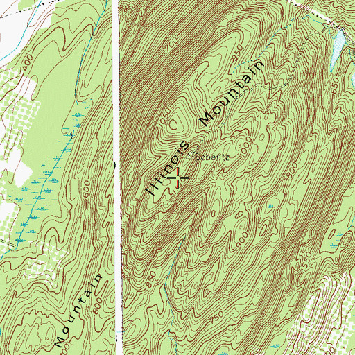 Topographic Map of WRHV-FM (Poughkeepsie), NY