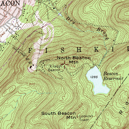 Topographic Map of WSPK-FM (Poughkeepsie), NY