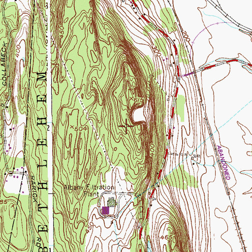 Topographic Map of WRAV-FM (Ravena), NY