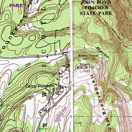 Topographic Map of WMHT-FM (Schenectady), NY