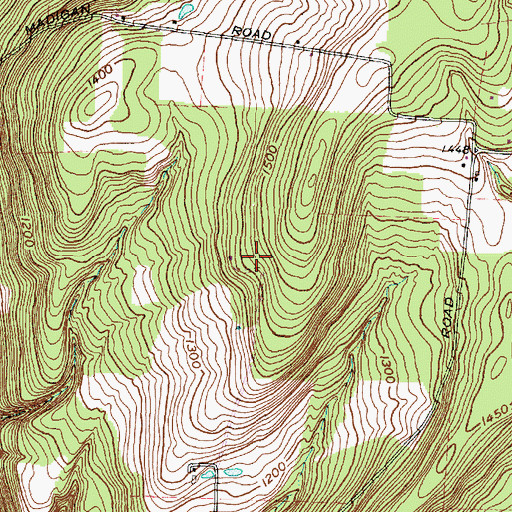 Topographic Map of WAVR-FM (Waverly), NY