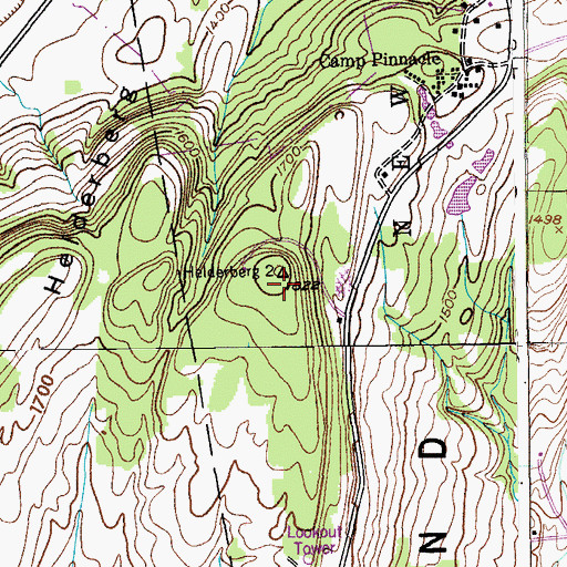 Topographic Map of WMHX-TV (Schenectady), NY