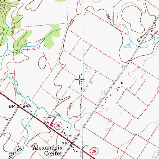 Topographic Map of Town of Alexandria, NY