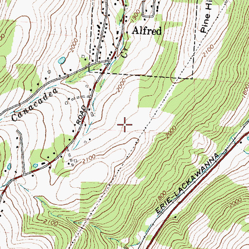 Topographic Map of Town of Alfred, NY
