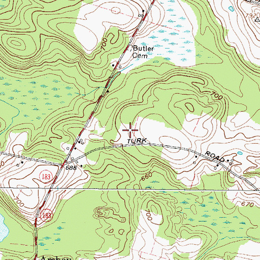 Topographic Map of Town of Amboy, NY