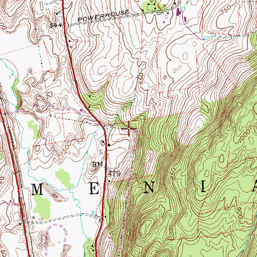 Topographic Map of Town of Amenia, NY