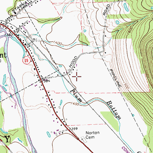 Topographic Map of Town of Amity, NY
