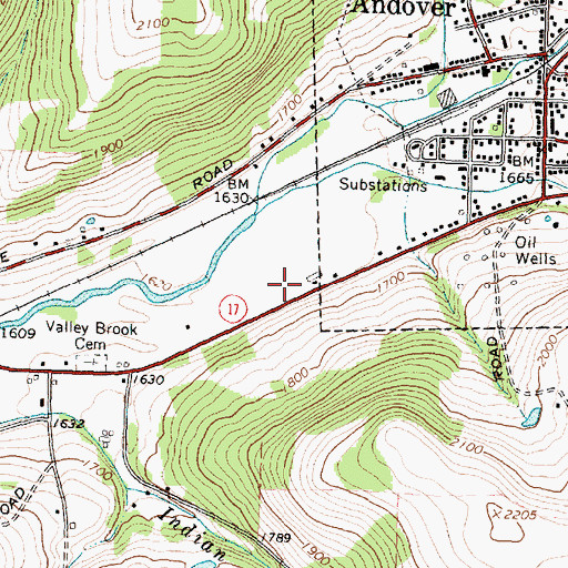 Topographic Map of Town of Andover, NY