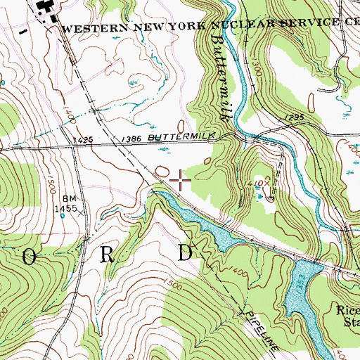 Topographic Map of Town of Ashford, NY