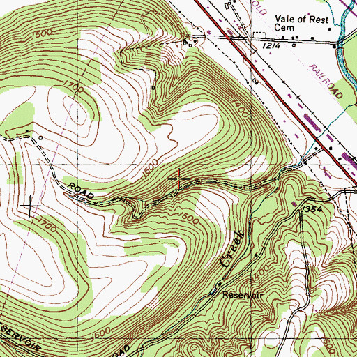 Topographic Map of Town of Avoca, NY
