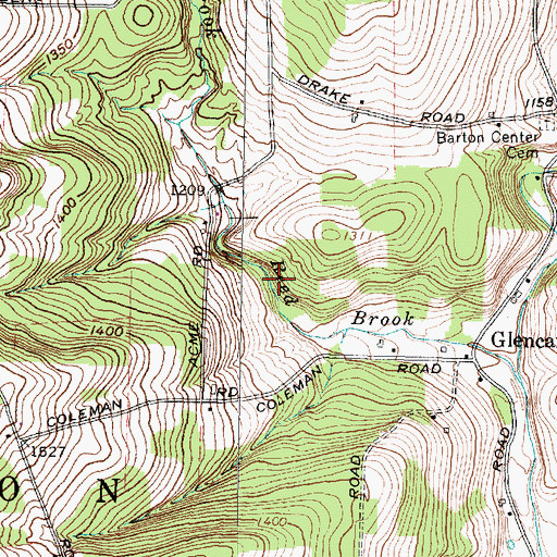 Topographic Map of Town of Barton, NY