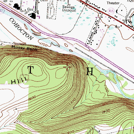 Topographic Map of Town of Bath, NY