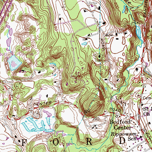 Topographic Map of Town of Bedford, NY