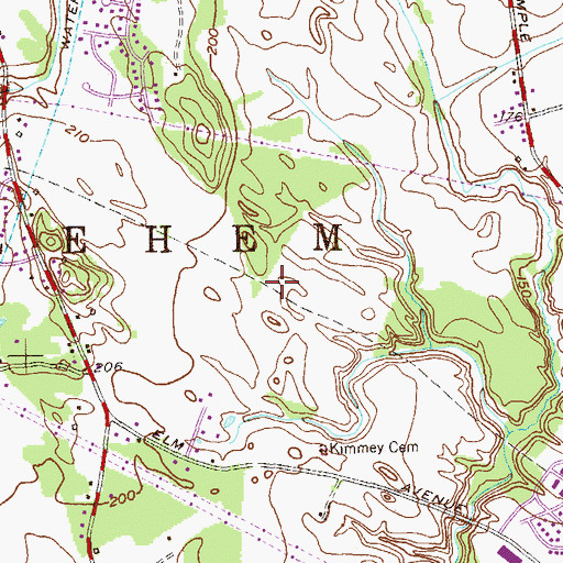 Topographic Map of Town of Bethlehem, NY