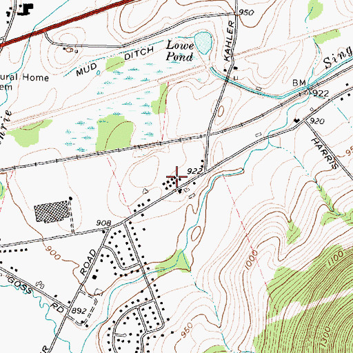 Topographic Map of Town of Big Flats, NY
