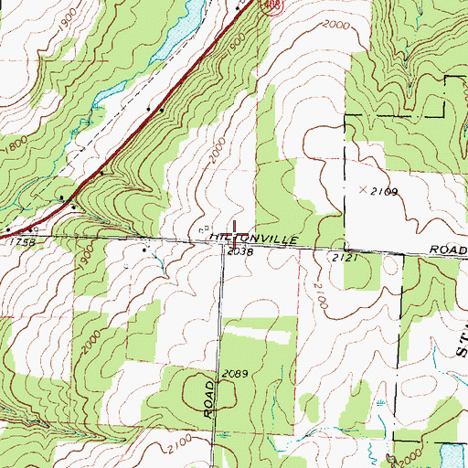 Topographic Map of Town of Birdsall, NY