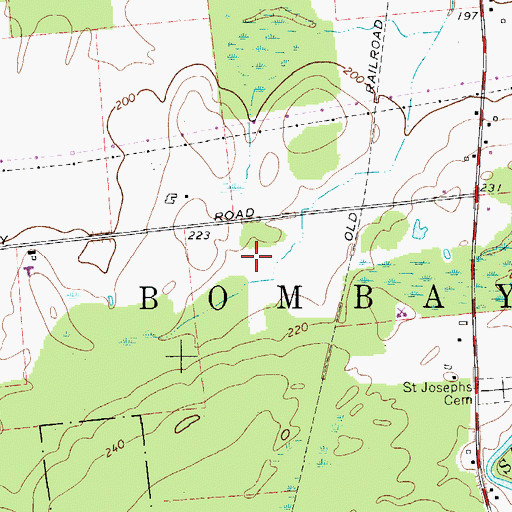 Topographic Map of Town of Bombay, NY