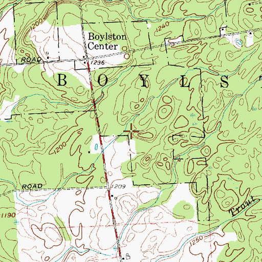 Topographic Map of Town of Boylston, NY