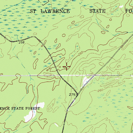 Topographic Map of Town of Brasher, NY