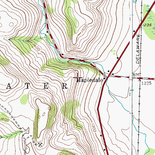 Topographic Map of Town of Bridgewater, NY