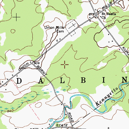 Topographic Map of Town of Broadalbin, NY