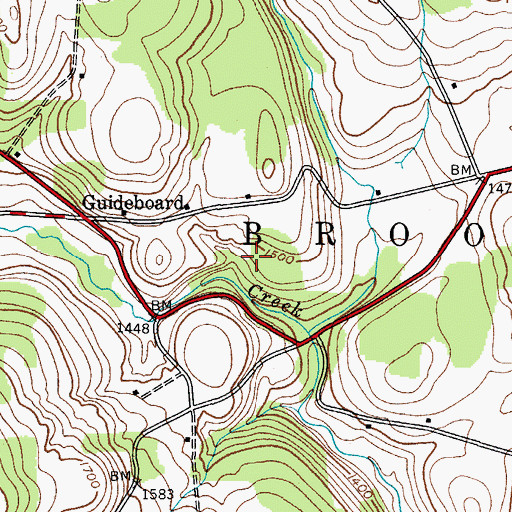 Topographic Map of Town of Brookfield, NY