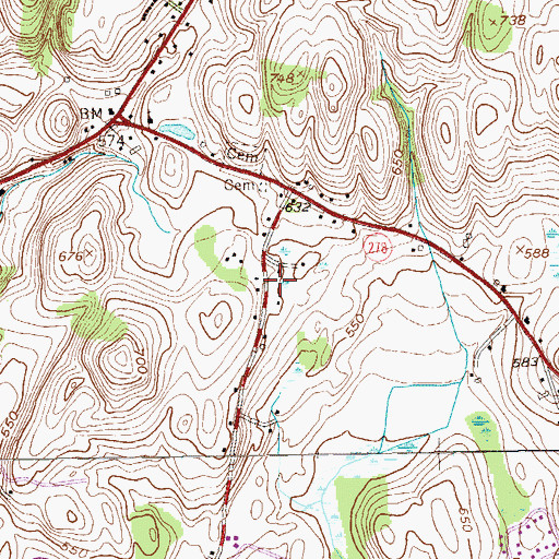 Topographic Map of Town of Brunswick, NY