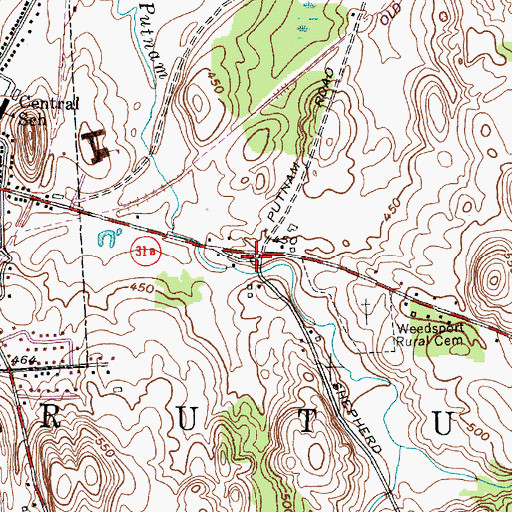 Topographic Map of Town of Brutus, NY