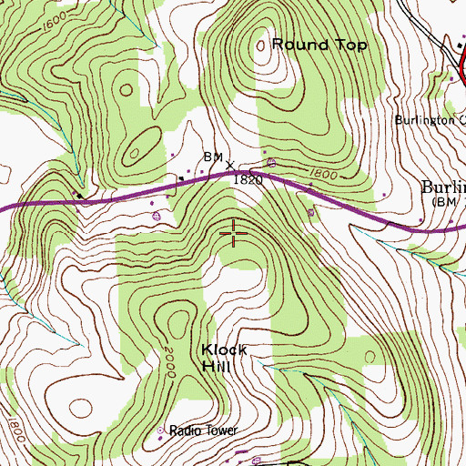Topographic Map of Town of Burlington, NY