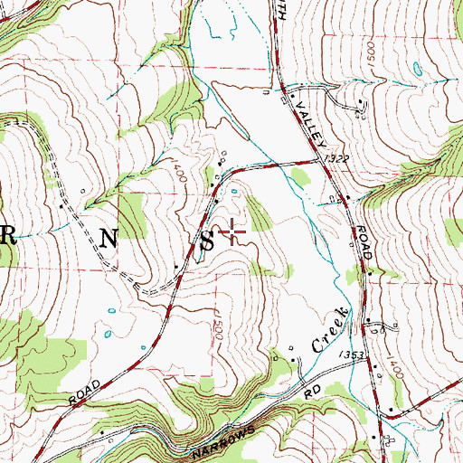 Topographic Map of Town of Burns, NY