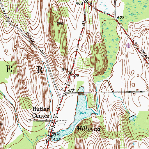 Topographic Map of Town of Butler, NY