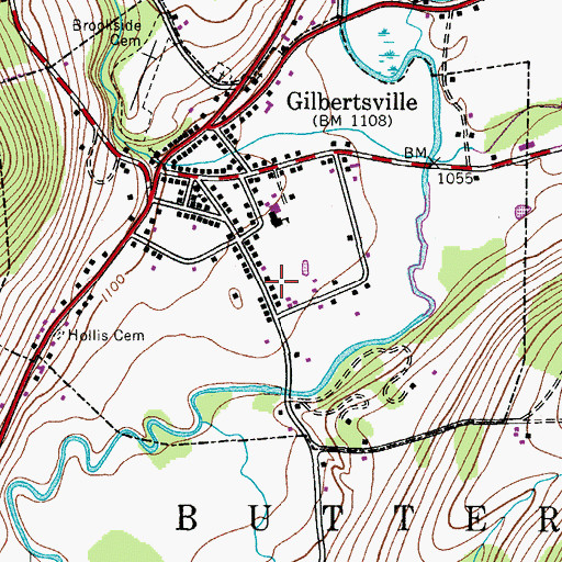 Topographic Map of Town of Butternuts, NY