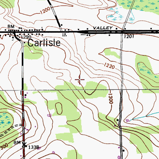 Topographic Map of Town of Carlisle, NY