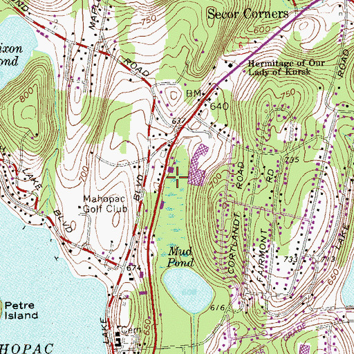 Topographic Map of Town of Carmel, NY