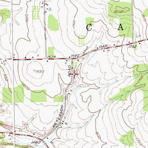 Topographic Map of Town of Carroll, NY