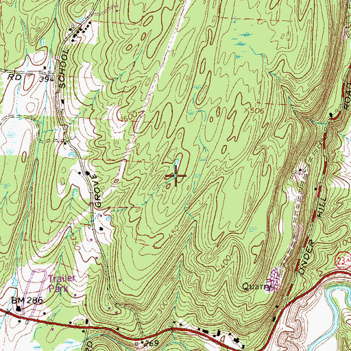 Topographic Map of Town of Catskill, NY