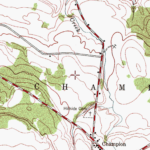 Topographic Map of Town of Champion, NY